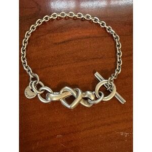 Pandora Sterling Silver 925 Knotted Heart Toggle Bracelet